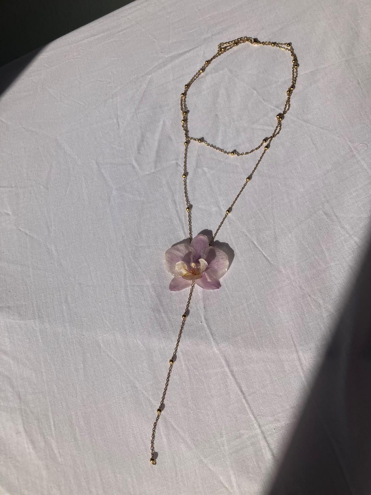 ¨Colección OKIDI¨ Collar orquídea color lila