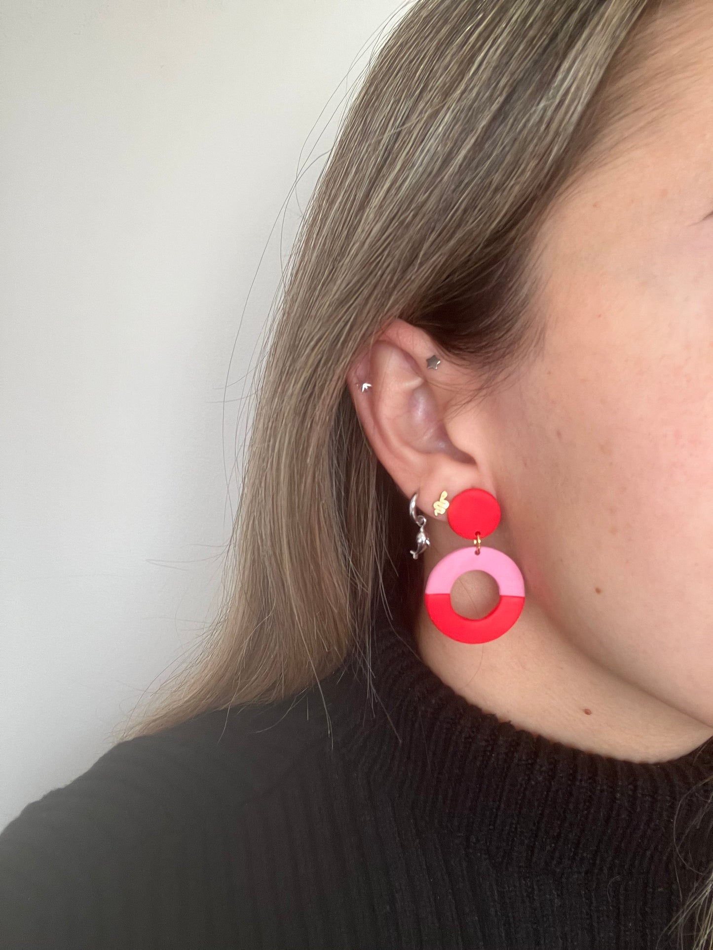 BUTON rojo y rosa