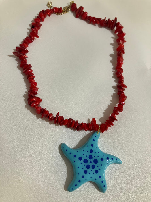 Collar estrella rojo