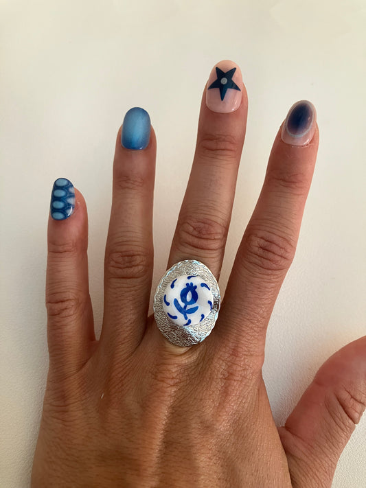 Colección ¨Gárnata¨ Anillo plateado regulables