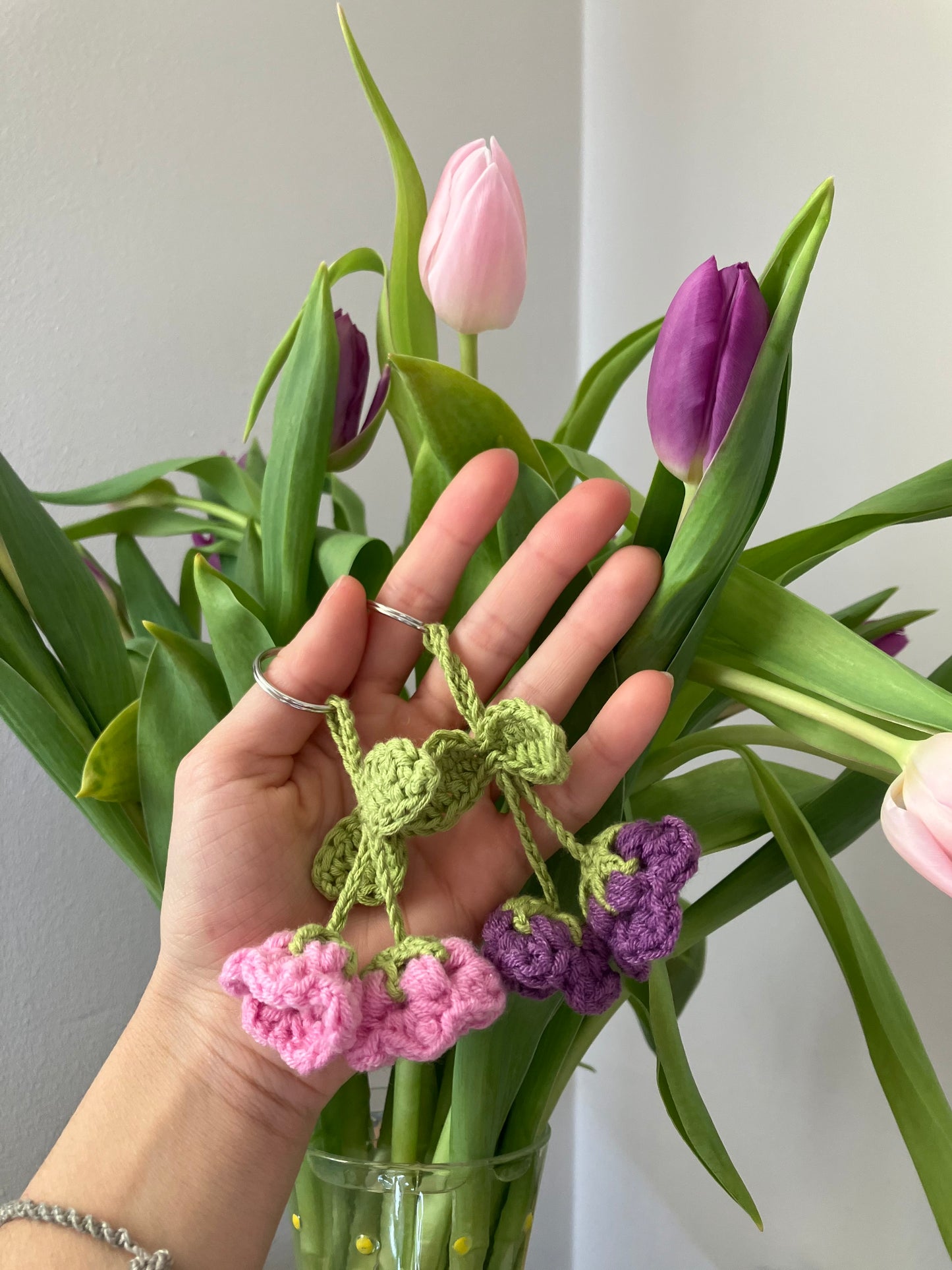 Charms flores crochet