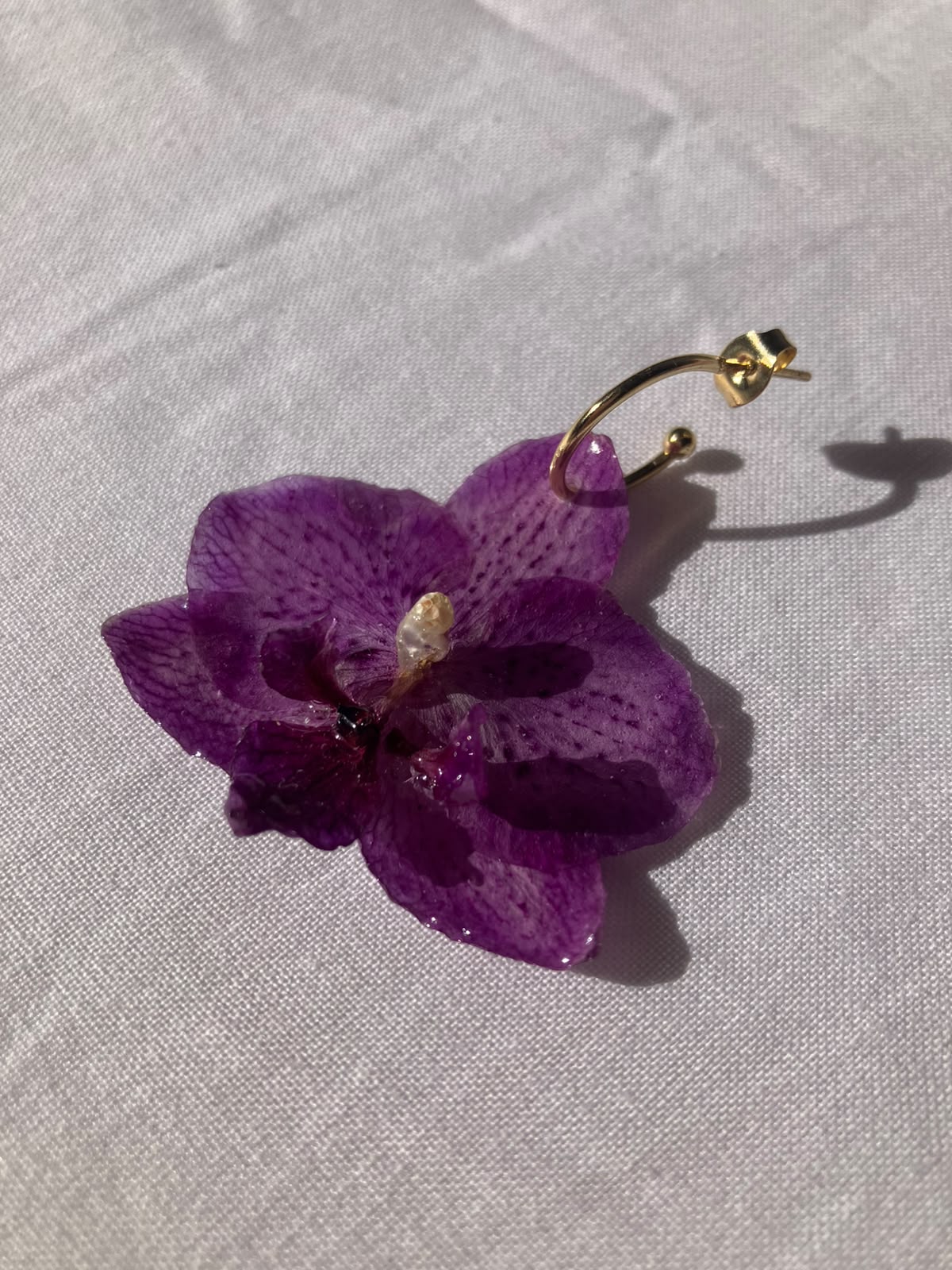 ¨Colección OKIDI¨ Pendientes orquídea color morado