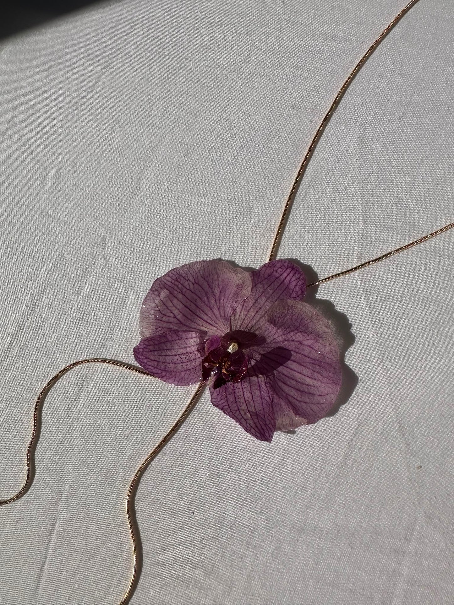 ¨Colección OKIDI¨ Collar orquídea color morado