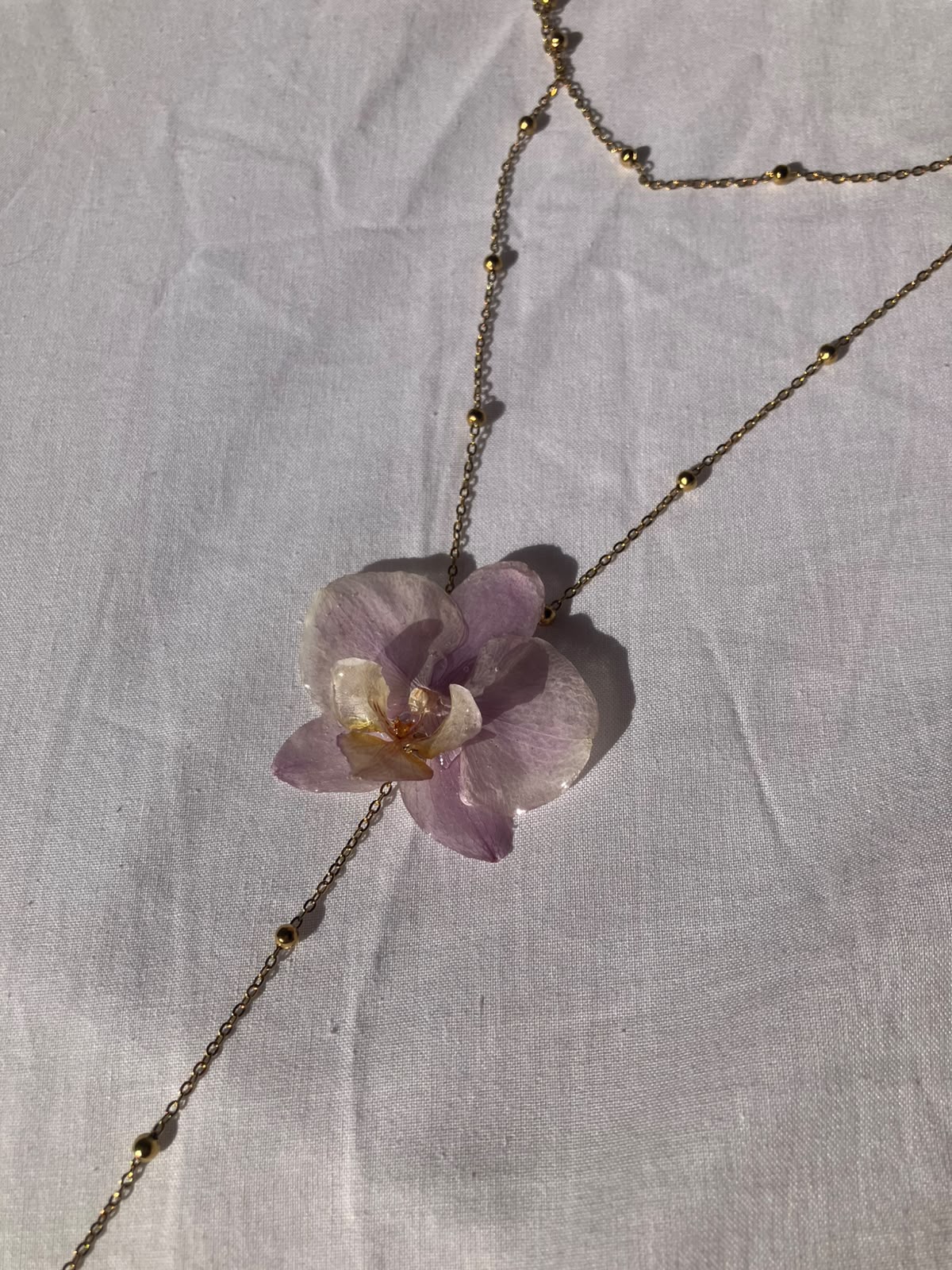¨Colección OKIDI¨ Collar orquídea color lila